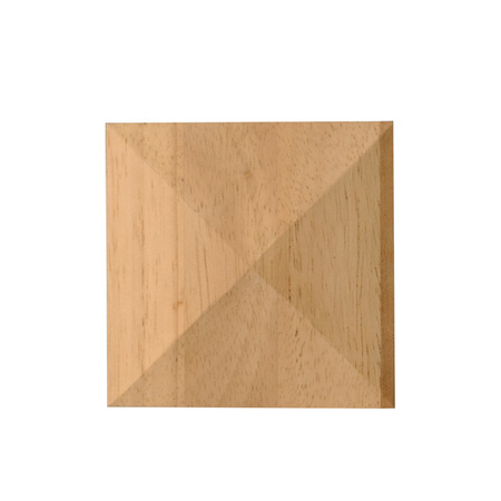OSBORNE WOOD PRODUCTS 1 1/4 x 1 1/4 x 3/8 Small Classic Pyramid Block in Rubberwood <sma 892066RW